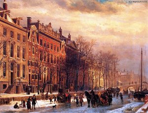 Cornelis View On Heerengracht In Amsterdam Sun — Cornelius Springer