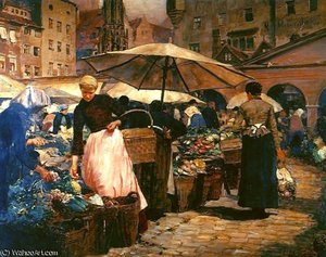 Market Day At Nuremberg — Louis Comfort Tiffany