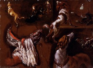Francois Honore Studies Of Spaniels And Whippets — Hyacinthe Rigaud