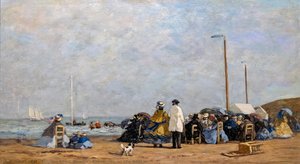 Crinolines On The Beach — Eugène Louis Boudin