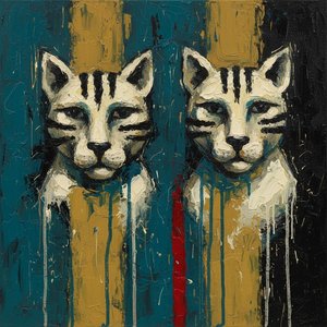 Ombre Feliniche Monolitiche In Ocra E Teal: Un Capolavoro Singolare Di Simmetria Materica