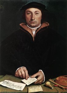 Portrait Of Dirck Tybis, Oil On Panel, Art His — Hans Holbein The Younger