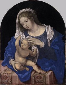 Virgin And Child With The Veil — Jan Gossart