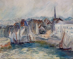 Boats In The Port Of Honfleur — Claude Monet