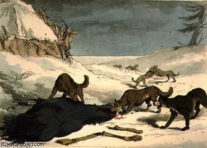The Wolf Hunt — John Augustus Atkinson