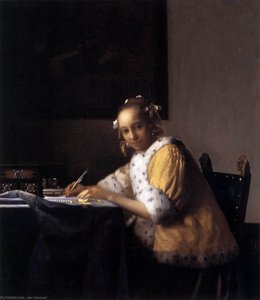 Una Signora Scrive Una Lettera — Johannes Vermeer