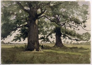 Landscape With An Artist Sketching — Henri-joseph Harpignies