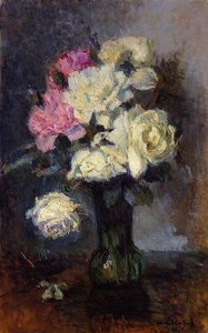 Bouquet Of Roses In A Vase — ألبرت تشارلز ليبورغ