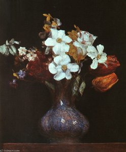 Narcissus And Tulips — Henri Fantin-latour