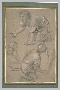 Trois Hommes À Genoux — Charles Le Brun
