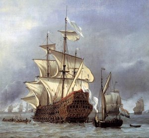 The Taking Of The English Flagship The Royal Prince (detail) — Willem Van De Velde The Younger