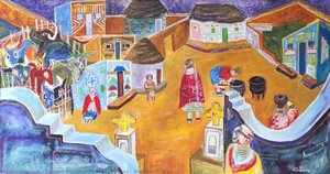 Ndebele Village — Samson Mgudlandlu Nhlengethwa