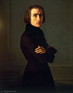 Portrait Of Franz Liszt — Henri Lehmann