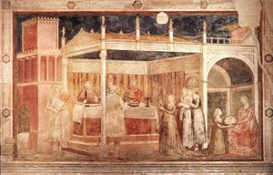 Scény Z Života Svätého Jána Krčných: 3. Herodov Večierok — Giotto Di Bondone