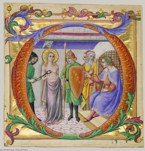 Martyrdom Of Saint Agatha In An Initial D — Sano Di Pietro