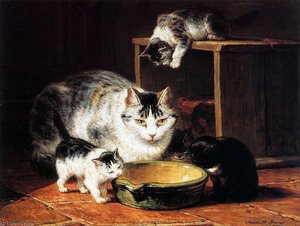 Apres Le Dejeuner Sun — Henriette Ronner Knip