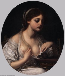 Girl With Birds — Jean-baptiste Greuze