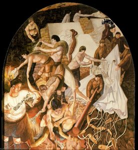 Making A Fire Belt — Sir Stanley Spencer