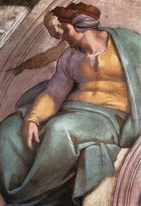 Uzziah - Jotham - Ahaz (detail) — Michel-ange Buonarroti