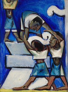 Building The Pyramids (construyendo Las Pirámides) — Jean Charlot