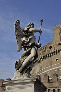 Engel Met Spons Van Antonio Giorgetti Op De Engelenbrug Te Rome — Antonio Giorgetti