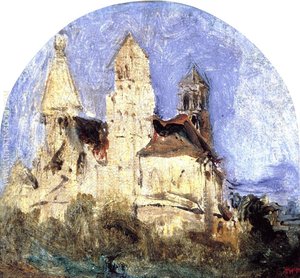 The Church Of Saint Lou D'esserant In The Oise — Théodore Rousseau (pierre Etienne Théodore Rousseau)