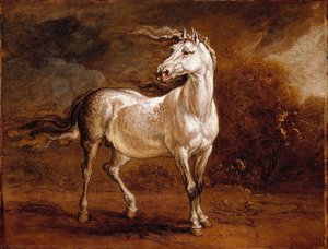 A Cossack Horse In A Landscape — James Ward