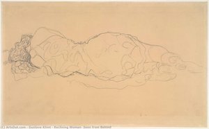 Mujer Acuesta — Gustav Klimt