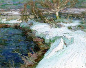 End Of March Near Arthabaska, Quebec (sketch For 'end Of Winter, Gosselin River) — Marc-aurèle De Foy Suzor-coté