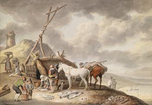 A Fishing Village — Johann Heinrich The Younger Tischbein