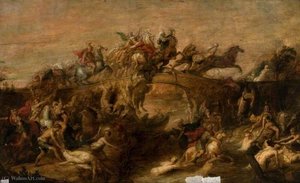 The Battle Of The Amazons — Frans Iii Francken