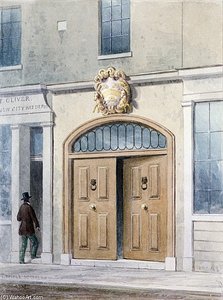 The Entrance To Coachmakers Hall — Thomas Hosmer Shepherd