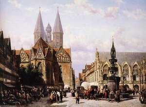 Altstadtmarkt In Brunswijk Sun — Cornelius Springer