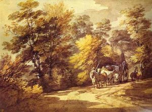 Paesaggio Boschivo Con Un Carro Nell'ombra — Thomas Gainsborough