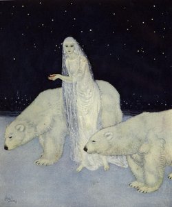 Everything Abut Her Was White, Glistening And Shining — Edmund Dulac