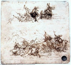 Study Of Battles On Horseback And On Foot — Leonardo Da Vinci