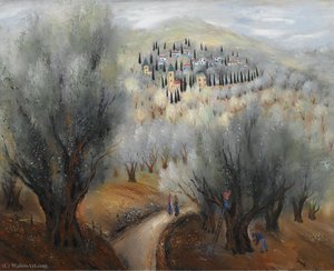 Landscape In The Galilee, (1940s) — Reuven Rubin