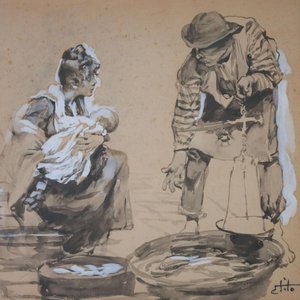 Market Scene — Ettore Tito