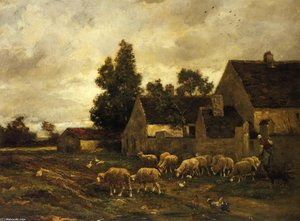 Shepherdess — Charles-françois Daubigny