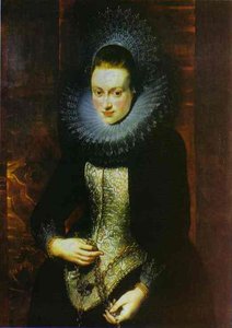 Retrato De Una Dama Con Un Rosario — Pedro Pablo Rubens