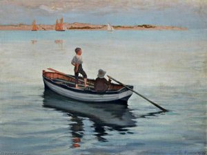 Two Boys In A Boat — George Percy Jacomb Hood