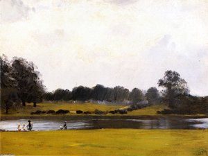 The Serpentine, Hyde Park, London — Giuseppe De Nittis