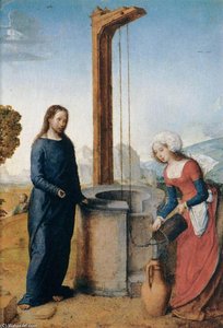 Christ And The Woman Of Samaria — Juan De Flandes