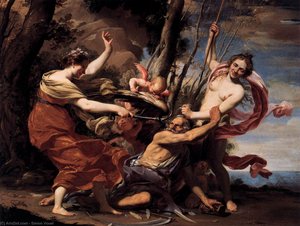 Father Time Overcome By Love, Hope And Beauty — Simon Vouet