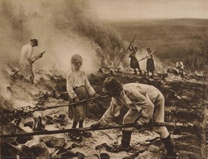English Under The Yoke (burning The Brushwood) Wage Slaves Burn Beating Suomi Raatajat Rahanalaiset Kaski Svenska Trälar Under Penningen Sved Penningens Slavar Kampen För Tillvaron — Eero Järnefelt