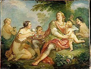 Telemaque Dans L'ile De Calypso — Charles-joseph Natoire