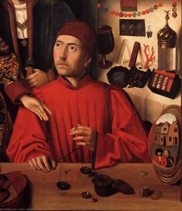 St Eligius In His Workshop 1 — Petrus Christus
