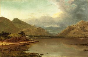 Lake With Boaters — John Frederick Kensett