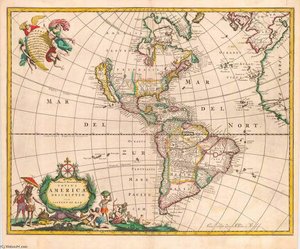 Novissima Et Accuratissima Totius Americae Descriptio — Johannes De Ram