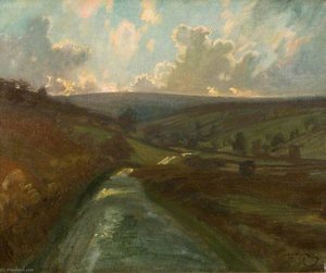 Un Vasto Paesaggio Con Una Strada — Sir Alfred James Munnings